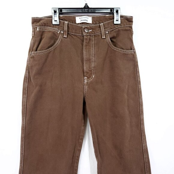 Reformation Womens Jean Size 28 Cowboy High Rise Baggy Straight-Leg Brown 28" - Picture 10 of 15